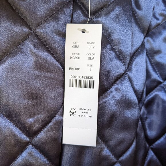 J. Crew Black Lodge Coat in Italian stadium-cloth wool, size 4 and NWT - Picture 7 of 11